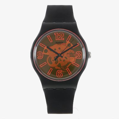 Swatch Unisex OrangeBoost Black Rubber Strap Watch SUOB164 | T.H. Baker  Family Jewellers