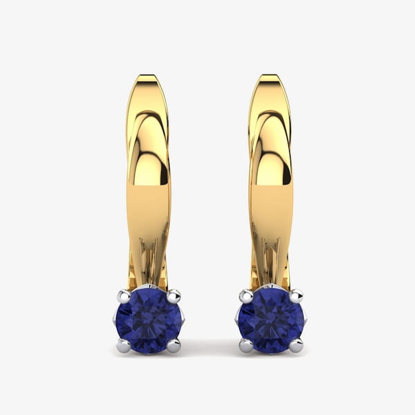 14ct Gold Abstract Stud Earrings